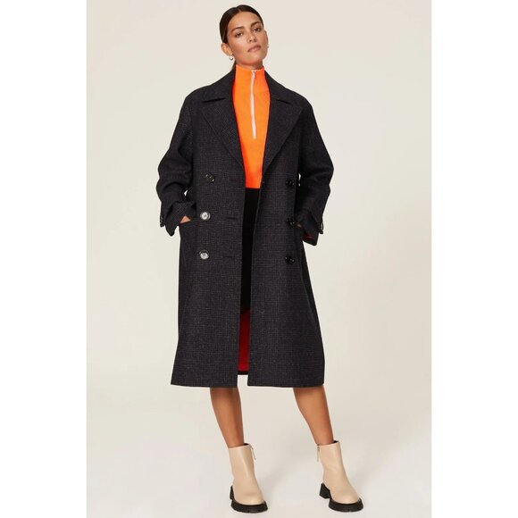 R-93. Nina Ricci Houndstooth Double Breast Coat IT 40 US 2 - Picture 1 of 1